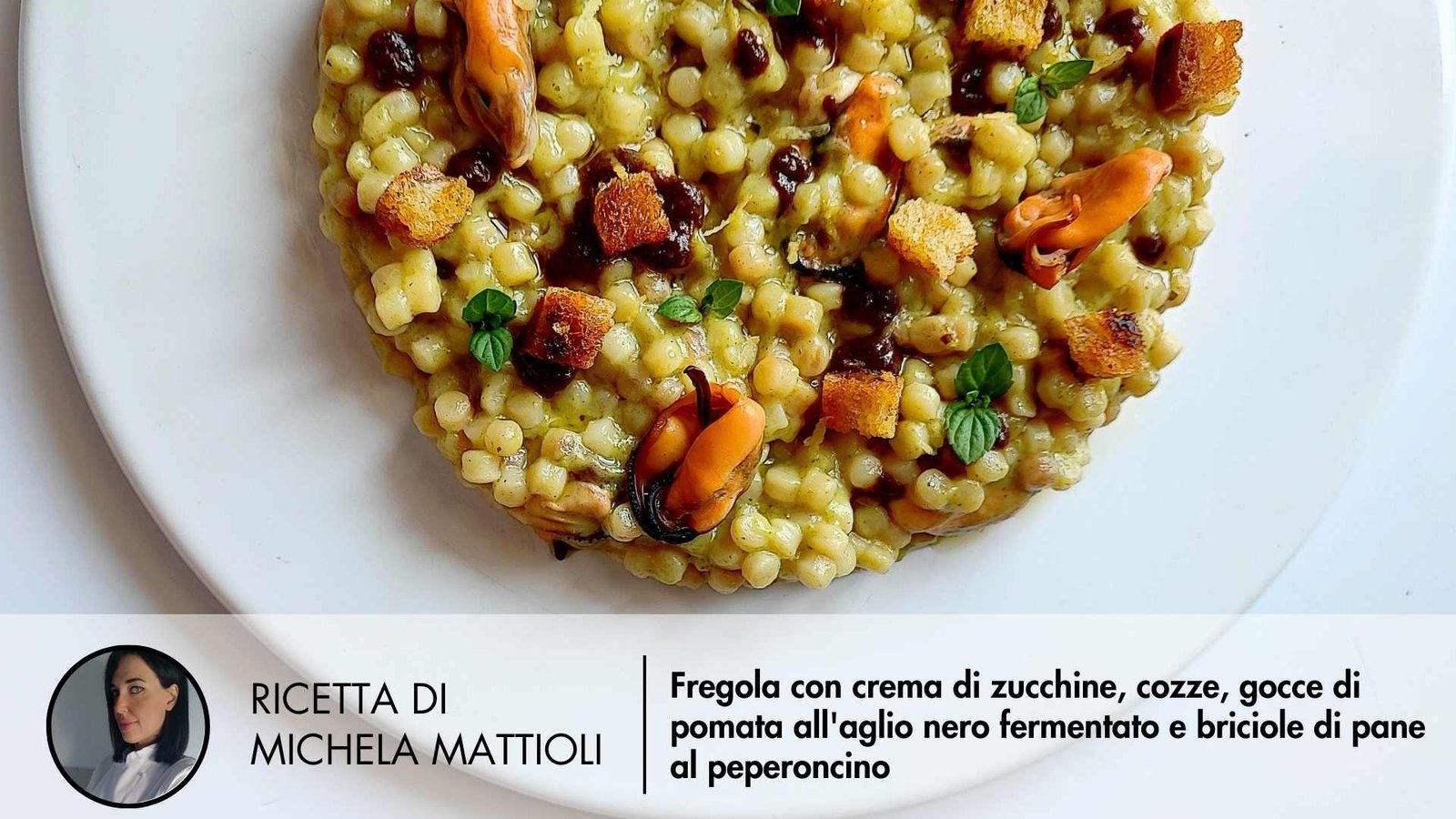 fregola con crema di zucchine